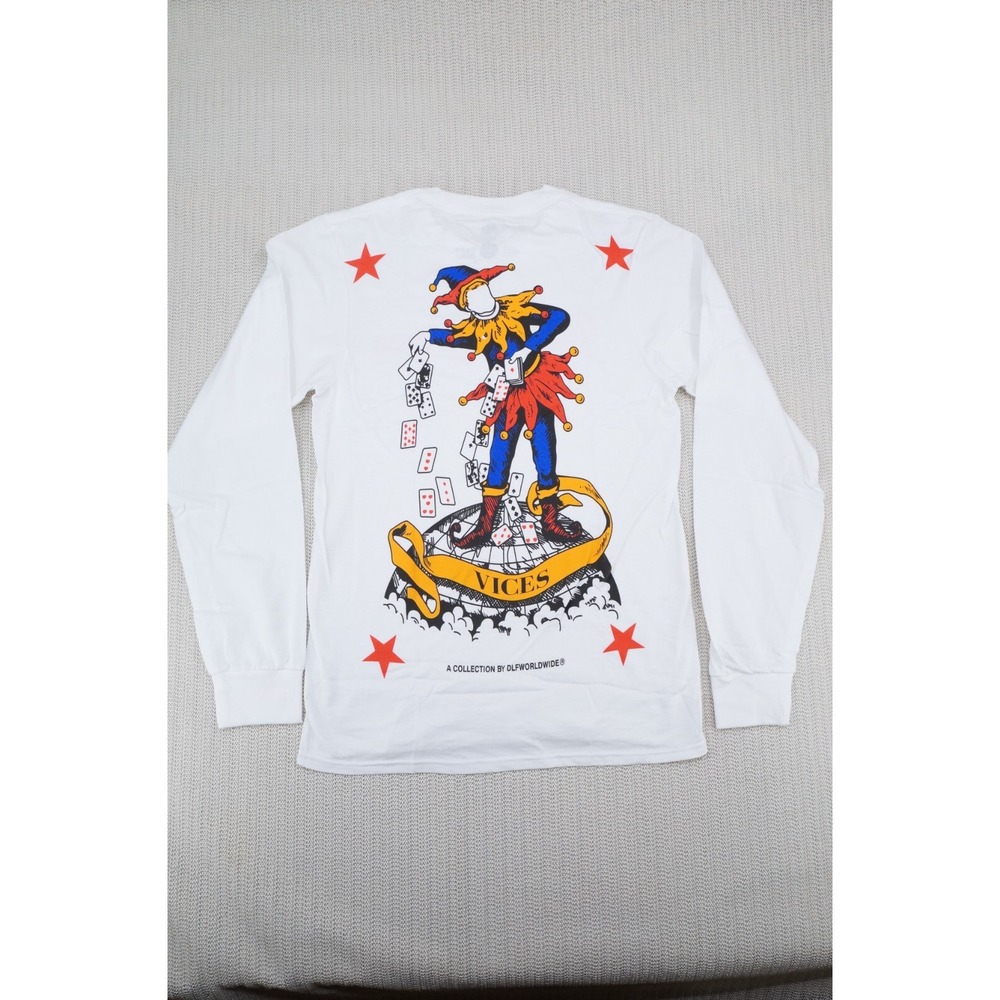 Joker Shirt Mens Small Playing Card Jester Slaughter is the Best Medicine DLF